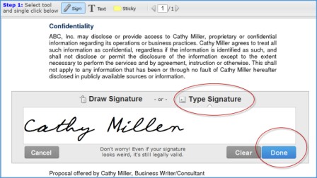 Free electronic signature software