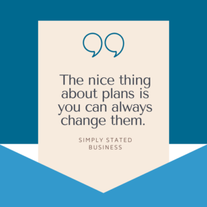 The nice thing about plans