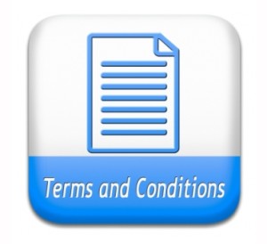Terms and conditions user guide and rules icon button or sign