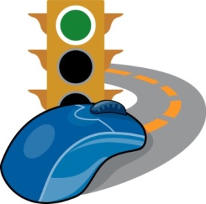 Vector art of a Computer mouse traffic signal