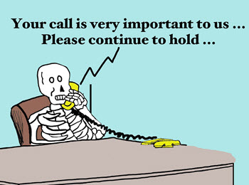 Lousy customer service on hold