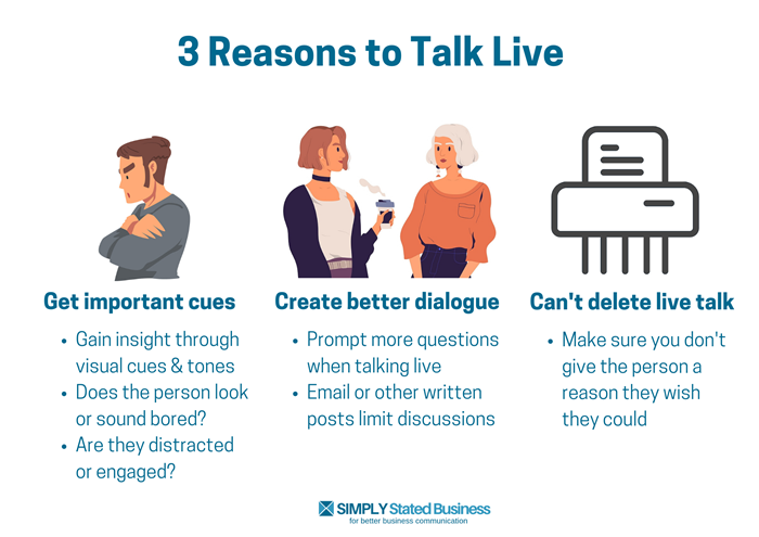 3 reasons to talk live-can we talk