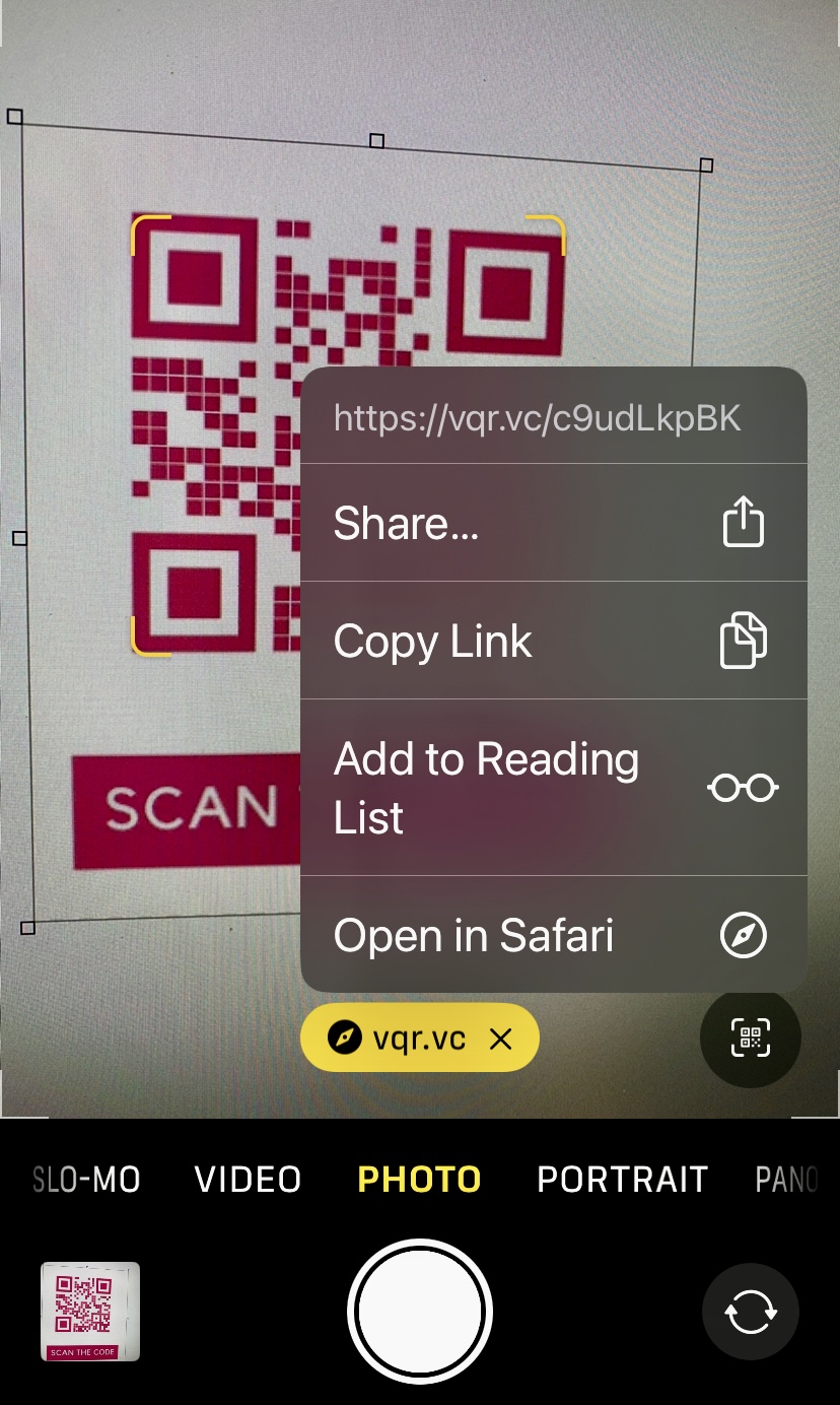 QR Code with message