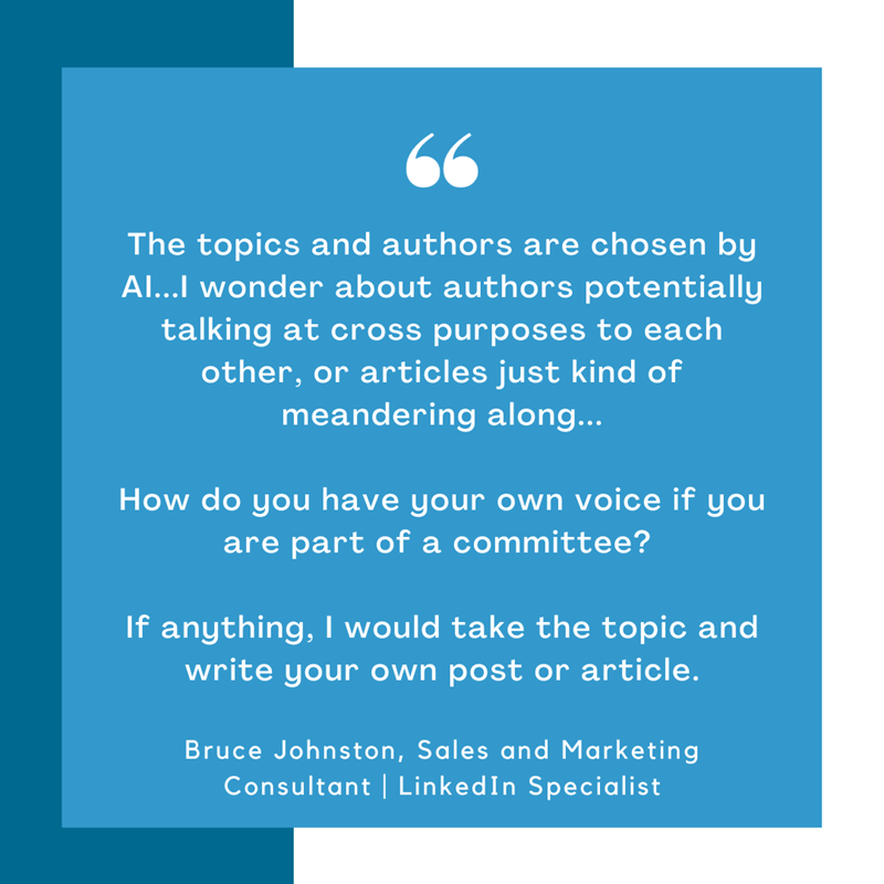 LI Consultant thoughts on collaborative articles